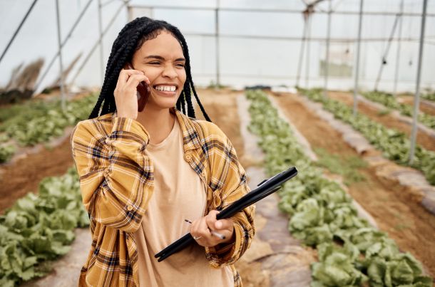 greenhouse agriculture and happy black woman with 2023 11 27 05 23 10 utc f247fbe3